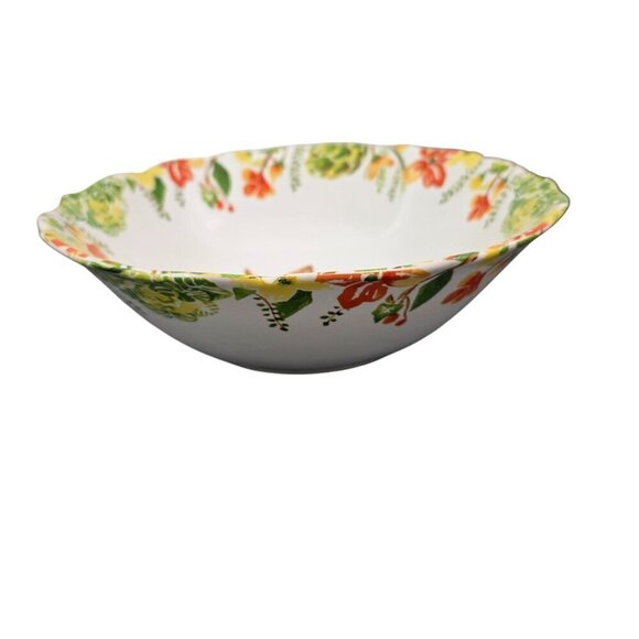 Pier 1 Imports Lilly Easter Bunny Rabbit 10" Porcelain Serving Salad Bowl - Picture 11 of 16